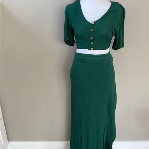 Red dress Boutique two-piece dress/crop & skirt